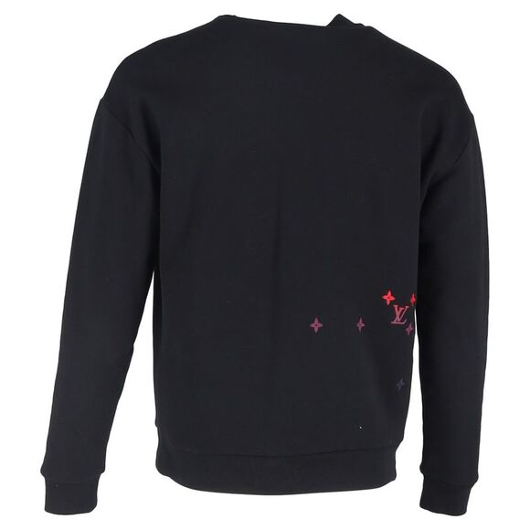 Louis Vuitton Embroidered Monogram Sweater in Black Cotton - Picture 3 of 3